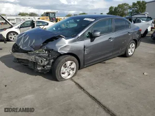2013 Honda Civic Sdn LX with VIN 19XFB2F57DE237360, listed as a Copart auction lot 51310235 with 218,905 mi miles and Salvage Title. Bid and sale history available at carsss.com. Image 1.