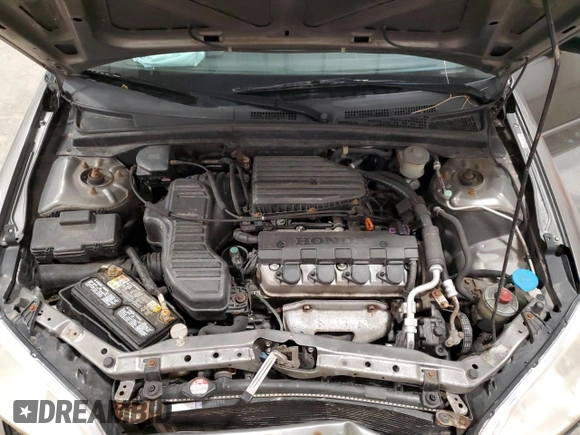2005 Honda Civic LX z VIN JHMES16535S003882, wystawiony jako Copart lot #55854725 z przebiegiem 245 588 mil mil oraz Nie do naprawy • Non repairable. Historia ofert i sprzedaży dostępna na DreamBid. Obrazek 11.