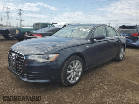 2014 Audi A6 Premium Plus with VIN WAUFGAFC2EN162765, listed as a Copart auction lot 54138005 with 32,580 mi miles and Salvage title. Bid and sale history available at DreamBid. Image 1.