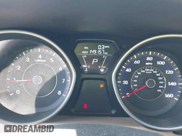 2013 Hyundai Elantra GLS with VIN 5NPDH4AE7DH224600, listed as a IAAI auction lot 42345837 with 149,157 mi miles and . Bid and sale history available at DreamBid. Image 7.