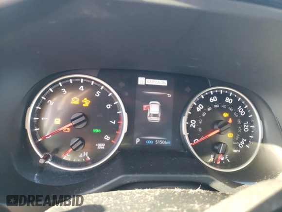 2022 Toyota RAV4 XLE with VIN 2T3P1RFV8NW299890, listed as a Copart auction lot 81045724 with 51,506 mi miles and Salvage title. Bid and sale history available at DreamBid. Image 9.