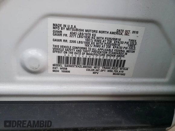 2015 Mitsubishi Outlander Sport 2.4 GT with VIN 4A4AR4AW3FE055700, listed as a Copart auction lot 42673955 with 139,358 mi miles and Salvage Title. Bid and sale history available at carsss.com. Image 15.