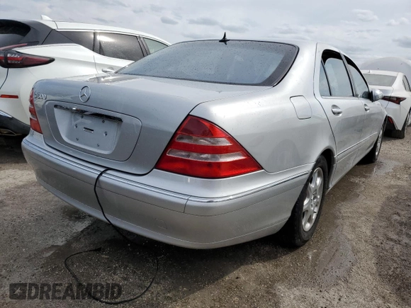 2002 Mercedes-Benz S-Class 5.0L with VIN WDBNG75J62A228317, listed as a Copart auction lot 74740104 with 0 mi miles and Clean Title. Bid and sale history available at carsss.com. Image 3.