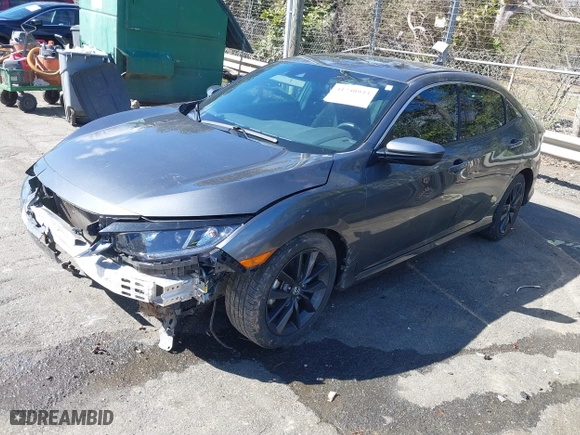 2021 Honda Civic Hatchback EX with VIN SHHFK7H62MU222079, listed as a IAAI auction lot 41740933 with 91,574 mi miles. Bid and sale history available at carsss.com. Image 17.