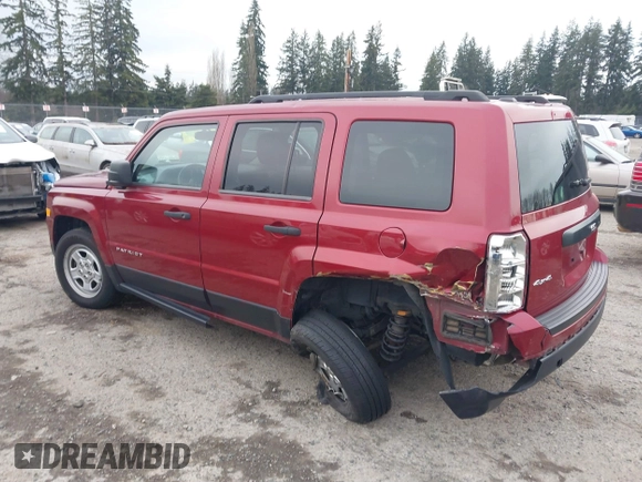 2014 Jeep Patriot Sport with VIN 1C4NJRBB2ED642242, listed as a IAAI auction lot 41156251 with 94,207 mi miles. Bid and sale history available at carsss.com. Image 3.