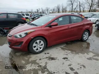 2016 Hyundai Elantra SE with VIN 5NPDH4AE6GH665252, listed as a Copart auction lot 47751005 with 164,901 mi miles and Salvage Title. Bid and sale history available at carsss.com. Image 1.