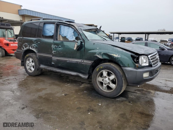 2004 Toyota Land Cruiser with VIN JTEHT05J142057907, listed as a Copart auction lot 43091765 with 280,839 mi miles and Salvage Title. Bid and sale history available at carsss.com. Image 4.