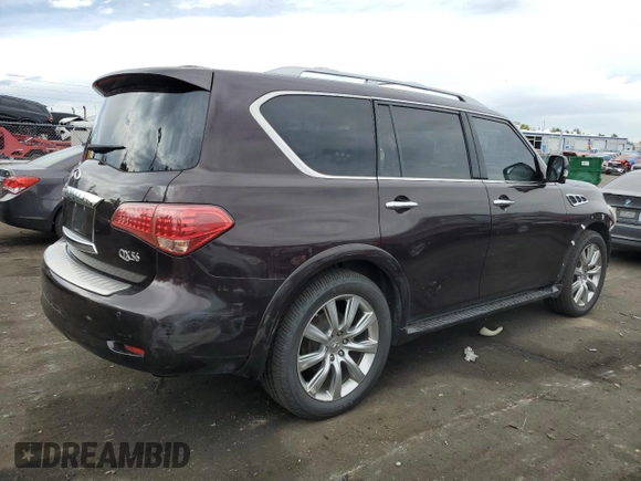 2013 Infiniti QX56 with VIN JN8AZ2NE2D9040676, listed as a Copart auction lot 71395084 with 163,769 mi miles and Salvage Title. Bid and sale history available at carsss.com. Image 3.
