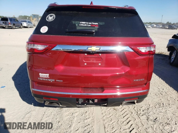 2021 Chevrolet Traverse Premier with VIN 1GNEVKKW8MJ146562, listed as a Copart auction lot 73495002 with 24,420 mi miles. Bid and sale history available at carsss.com. Image 6.