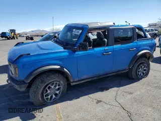 2021 Ford Bronco with VIN 1FMEE5DH6MLA74091, listed as a Copart auction lot 46137495 with 54,780 mi miles and Salvage Title. Bid and sale history available at carsss.com. Image 1.