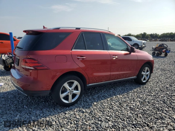 2018 Mercedes-Benz GLE 350 with VIN 4JGDA5JBXJB014548, listed as a Copart auction lot 56295215 with 99,320 mi miles and Salvage title. Bid and sale history available at DreamBid. Image 3.