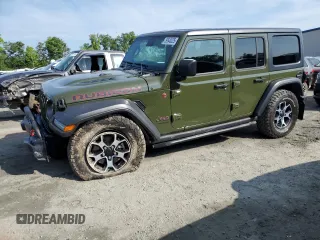 2021 Jeep Wrangler Unlimited Rubicon z VIN 1C4HJXFN4MW789526, wystawiony jako Copart lot #59540025 z przebiegiem 33 583 mil mil oraz Szkoda całkowita • Salvage title. Historia ofert i sprzedaży dostępna na DreamBid. Obrazek 1.