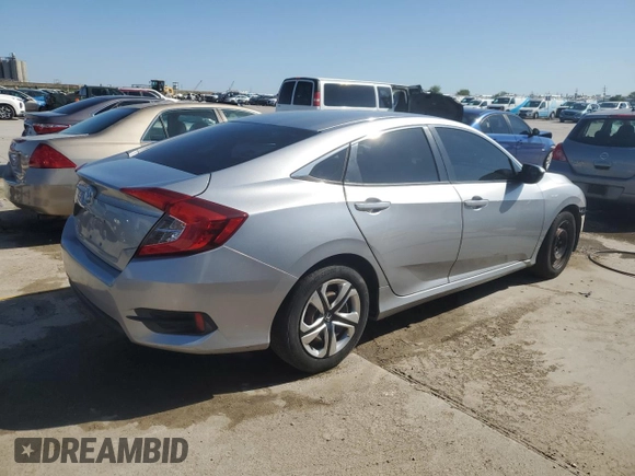 2016 Honda Civic Sedan LX with VIN 19XFC2F52GE046544, listed as a Copart auction lot 51968855 with 164,235 mi miles and Salvage Title. Bid and sale history available at carsss.com. Image 3.