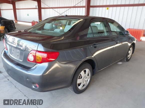 2009 Toyota Corolla with VIN JTDBL40E69J036916, listed as a IAAI auction lot 41776387 with 185,749 mi miles. Bid and sale history available at carsss.com. Image 4.