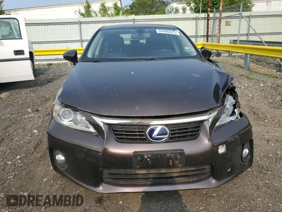 2011 Lexus CT 200h with VIN JTHKD5BH8B2030009, listed as a Copart auction lot 57466375 with 70,886 mi miles and Salvage title. Bid and sale history available at DreamBid. Image 5.
