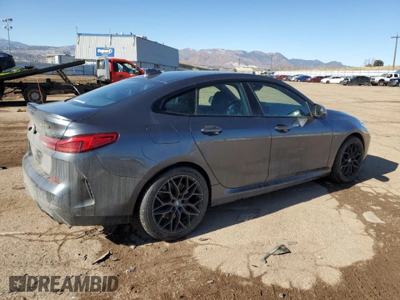 2020 BMW 2 Series M235i xDrive with VIN WBA13AL08L7F58414, listed as a Copart auction lot 42387115 with 60,835 mi miles and Salvage Title. Bid and sale history available at carsss.com. Image 3.