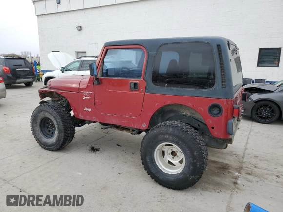 1998 Jeep Wrangler Sport with VIN 1J4FY19S7WP775578, listed as a Copart auction lot 43420485 with 157,316 mi miles and Salvage Title. Bid and sale history available at carsss.com. Image 2.