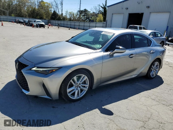 2021 Lexus IS with VIN JTHCA1D22M5114522, listed as a Copart auction lot 50069565 with 44,473 mi miles and Salvage Title. Bid and sale history available at carsss.com. Image 1.