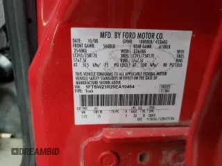 2009 Ford F-250 XL z VIN 1FTSW21R29EA10464, wystawiony jako Copart lot #57872225 z przebiegiem 70 347 mil mil oraz Nie do naprawy • Non repairable. Historia ofert i sprzedaży dostępna na DreamBid. Obrazek 12.