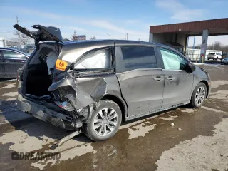 2021 Honda Odyssey EX-L with VIN 5FNRL6H70MB020405, listed as a Copart auction lot 46186085 with 61,300 mi miles and Salvage Title. Bid and sale history available at DreamBid. Image 3.