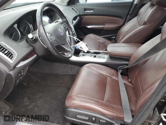 2016 Acura TLX V6 Advance with VIN 19UUB3F79GA003650, listed as a Copart auction lot 84082174 with 0 mi miles and Salvage Title. Bid and sale history available at carsss.com. Image 7.