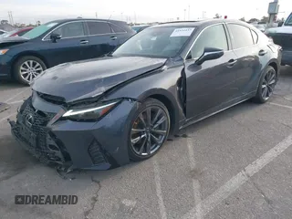 2021 Lexus IS with VIN JTHGZ1B28M5047647, listed as a IAAI auction lot 41934437 with 27,544 mi miles. Bid and sale history available at carsss.com. Image 2.
