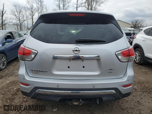 2014 Nissan Pathfinder S z VIN 5N1AR2MM5EC686489, wystawiony jako Copart lot #48663215 z przebiegiem 129 008 mil mil oraz Szkoda całkowita • Salvage title. Historia ofert i sprzedaży dostępna na DreamBid. Obrazek 6.