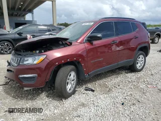 2021 Jeep Compass Freedom with VIN 3C4NJDAB5MT599920, listed as a Copart auction lot 52577865 with 61,963 mi miles and Non Repairable. Bid and sale history available at carsss.com. Image 1.