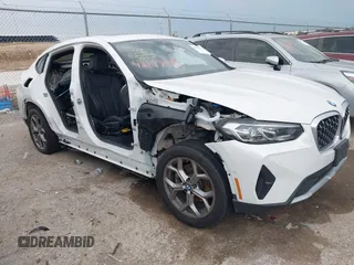 2024 BMW X4 xDrive30i with VIN 5UX33DT08R9X21276, listed as a IAAI auction lot 42177910 with 16,199 mi miles and . Bid and sale history available at DreamBid. Image 1.