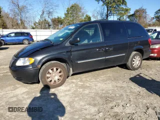 2007 Chrysler Town & Country LWB Touring with VIN 2A4GP54LX7R185132, listed as a Copart auction lot 85721084 with 186,950 mi miles and Salvage Title. Bid and sale history available at carsss.com. Image 1.