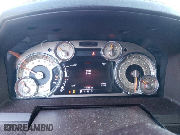 2016 Ram 2500 Laramie Longhorn with VIN 3C6UR5GL0GG323692, listed as a Copart auction lot 42044685 with 113,473 mi miles and Salvage title. Bid and sale history available at DreamBid. Image 9.