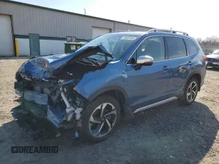 2023 Subaru Forester Touring with VIN JF2SKARC0PH492502, listed as a Copart auction lot 50028205 with 18,364 mi miles and Salvage Title. Bid and sale history available at carsss.com. Image 1.