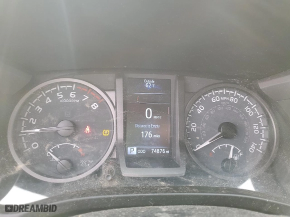 2021 Toyota Tacoma 4WD SR with VIN 3TMCZ5AN3MM422826, listed as a Copart auction lot 50305865 with 74,876 mi miles and Salvage Title. Bid and sale history available at carsss.com. Image 9.