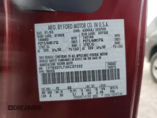 2003 Ford F-150 XL with VIN 1FTRX07L73KC07352, listed as a Copart auction lot 64639214 with 108,003 mi miles and Salvage title. Bid and sale history available at DreamBid. Image 13.