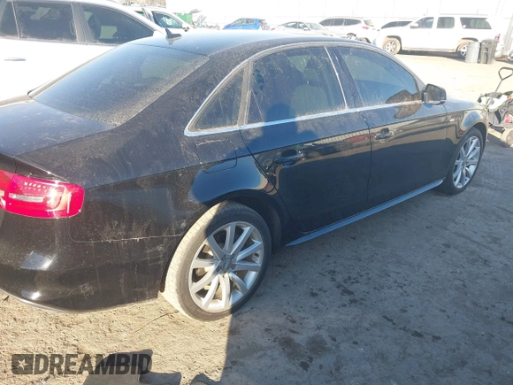 2014 Audi A4 Premium with VIN WAUAFAFL2EN027265, listed as a IAAI auction lot 41394334 with 130,582 mi miles. Bid and sale history available at carsss.com. Image 4.