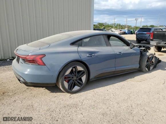 2022 Audi RS e-tron GT with VIN WAUAHBFWXN7900677, listed as a Copart auction lot 72972794 with 10839 miles and Salvage Title. Bid and sale history available at carsss.com. Image 3.