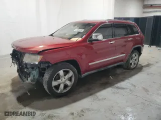 2012 Jeep Grand Cherokee Overland with VIN 1C4RJFCT4CC222024, listed as a Copart auction lot 49122225 with 143,063 mi miles and Clean Title. Bid and sale history available at carsss.com. Image 1.