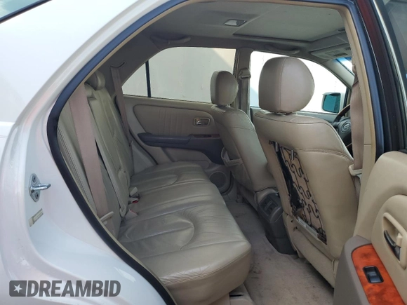 2001 Lexus RX 300 with VIN JTJGF10U910090754, listed as a Copart auction lot 61542215 with 154,865 mi miles and Salvage title. Bid and sale history available at DreamBid. Image 11.