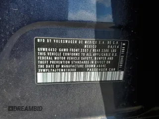 2014 Volkswagen Jetta TDI w/Sunroof & Nav with VIN 3VWPL7AJ7EM618309, listed as a Copart auction lot 52991515 with 116,722 mi miles and Salvage title. Bid and sale history available at DreamBid. Image 13.