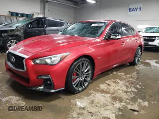 2020 Infiniti Q50 Red Sport 400 z VIN JN1FV7AR7LM660327, wystawiony jako Copart lot #81754314 z przebiegiem 49 559 mil mil oraz Szkoda całkowita • Salvage title. Historia ofert i sprzedaży dostępna na DreamBid. Obrazek 1.