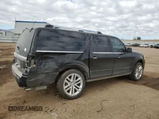 2017 Ford Expedition EL Platinum with VIN 1FMJK1MT6HEA39372, listed as a Copart auction lot 43160595 with 163,669 mi miles and Salvage Title. Bid and sale history available at carsss.com. Image 3.