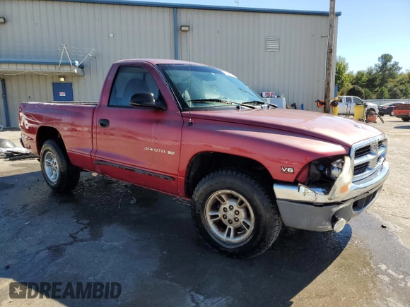 1999 Dodge Dakota SLT with VIN 1B7FL26XXXS263080, listed as a Copart auction lot 76882994 with 0 mi miles and Salvage Title. Bid and sale history available at carsss.com. Image 4.