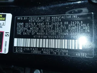 2024 Toyota Camry LE with VIN 4T1R11AK1RU242727, listed as a IAAI auction lot 41560624 with 26,098 mi miles. Bid and sale history available at carsss.com. Image 9.