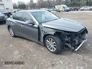 2017 Infiniti Q50 3.0t Premium with VIN JN1EV7AR7HM838823, listed as a IAAI auction lot 41779382 with 104,267 mi miles. Bid and sale history available at carsss.com. Image 1.