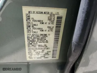 2005 Nissan Quest SL with VIN 5N1BV28U95N137361, listed as a Copart auction lot 71683634 with 57,067 mi miles and Salvage Title. Bid and sale history available at carsss.com. Image 15.