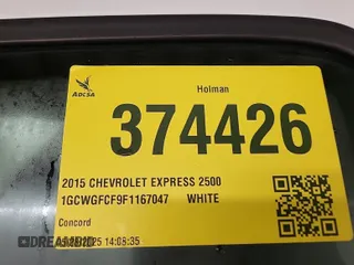 2015 Chevrolet Express Cargo with VIN 1GCWGFCF9F1167047, listed as a IAAI auction lot 42666478 with 169,647 mi miles and . Bid and sale history available at DreamBid. Image 5.