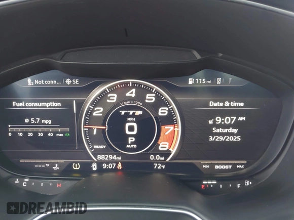 2017 Audi TTS with VIN TRUC1AFVXH1003423, listed as a IAAI auction lot 41906860 with 88,294 mi miles and . Bid and sale history available at DreamBid. Image 7.