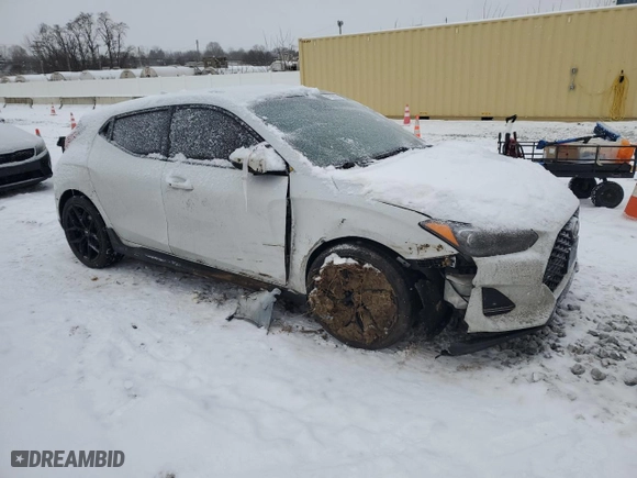 2019 Hyundai Veloster Turbo with VIN KMHTH6AB0KU012410, listed as a Copart auction lot 41598035 with NaN miles and Salvage Title. Bid and sale history available at carsss.com. Image 4.