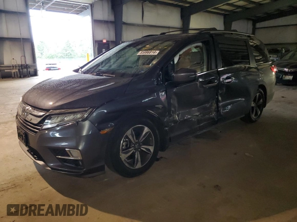 2020 Honda Odyssey Touring with VIN 5FNRL6H89LB015159, listed as a Copart auction lot 85996814 with 65,234 mi miles and Salvage Title. Bid and sale history available at DreamBid. Image 1.