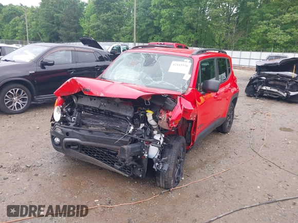 2018 Jeep Renegade Sport with VIN ZACCJBAB1JPH59581, listed as a IAAI auction lot 42115576 with 115,576 mi miles and . Bid and sale history available at DreamBid. Image 6.